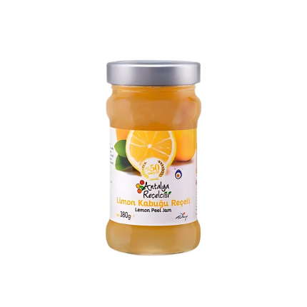 Antalya Recelcisi Lemon Peel Jam %50 Fruit 380 gr