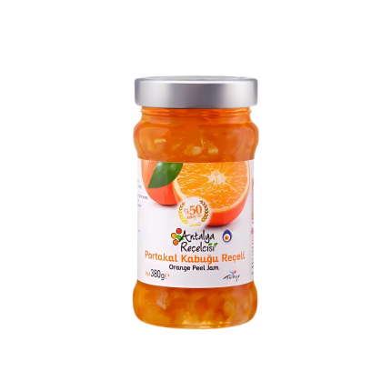 Antalya Recelcisi Orange Peel Jam %50 Fruit 380gr